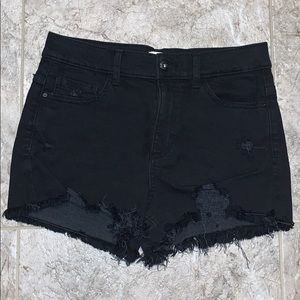 Black Jean Shorts